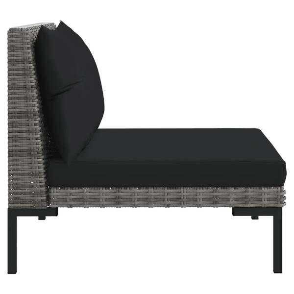 Garten-Lounge-Set 318607 (3-teilig) Grau - Polyester - Stahl - 70 x 61 x 70 cm