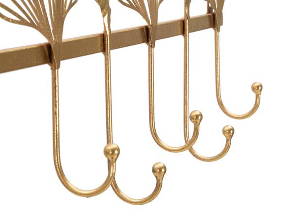 Wandgarderobe 7 Leaves Gold - Metall - 66 x 26 x 6 cm