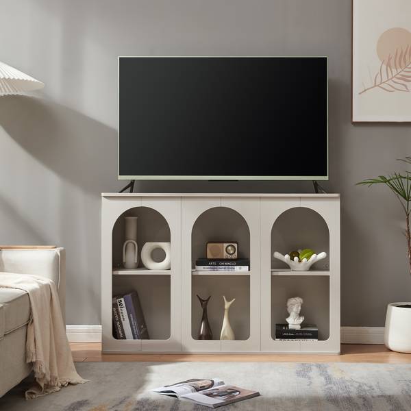 Buffet Trorhun Gris - Largeur : 120 cm