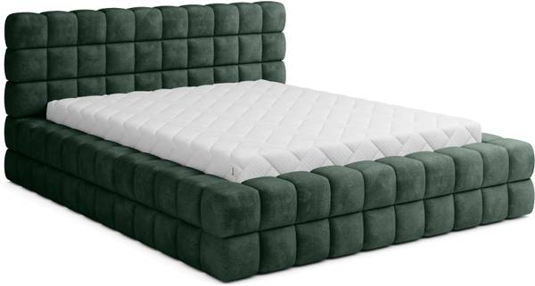 Bett Dario Grün - Stahl - 224 x 104 x 244 cm