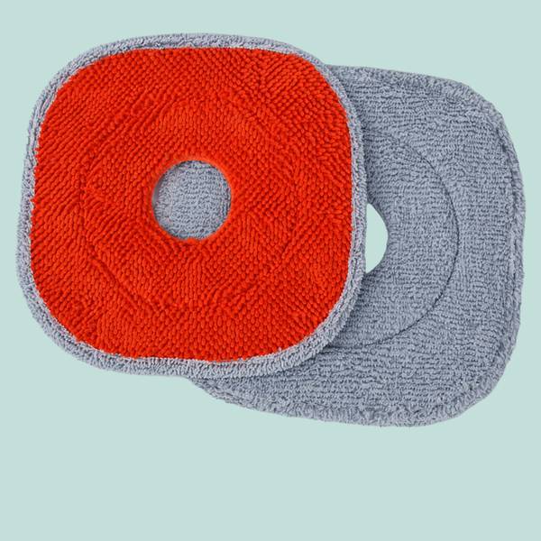 Opvouwbare mopset grijs - oranje - wit - polyester - 35 x 18 x 35 cm