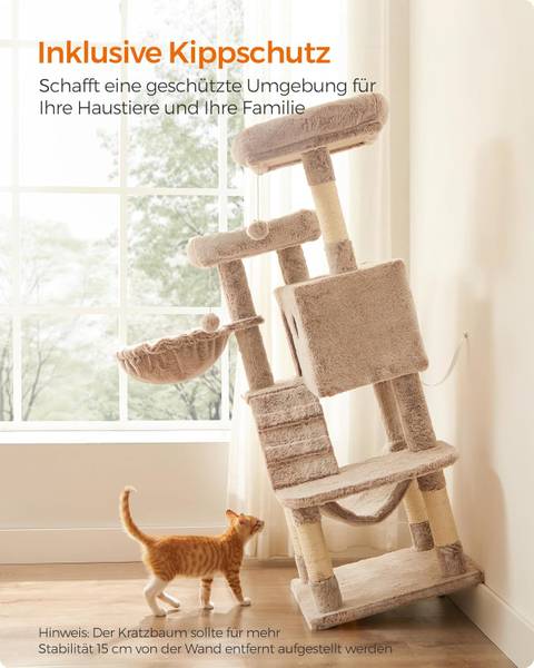 Kratzbaum 100513 Braun - Holzwerkstoff - 49 x 135 x 49 cm