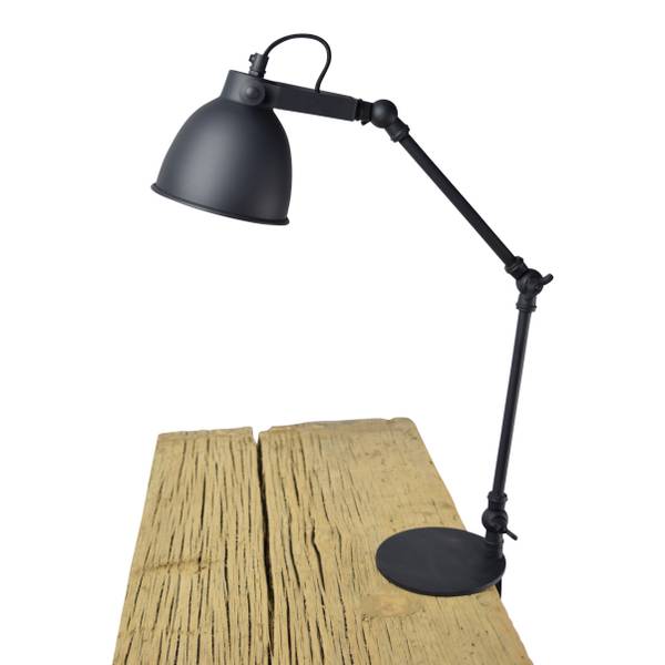 Klemlamp Worker zwart - metaal - 12 x 50 x 19 cm