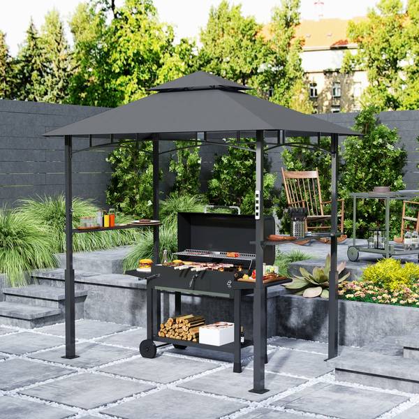 Barbecuepaviljoen 84C-537V00CG grijs - textiel - 148 x 248 x 243 cm