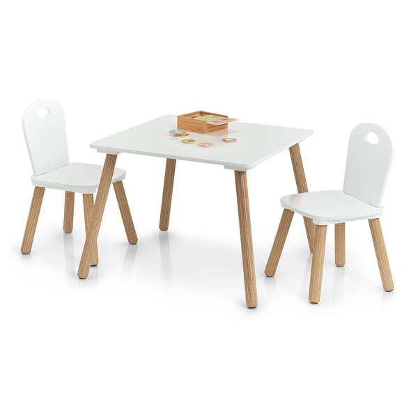 Kinder-Sitzgarnitur "Scandi", 3-tlg Weiß - Holzwerkstoff - 55 x 55 x 1 cm