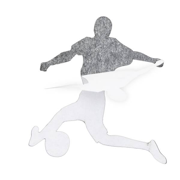 Horloge murale pour les fans de foot Noir - Blanc - Fer - 100 x 100 x 4 cm