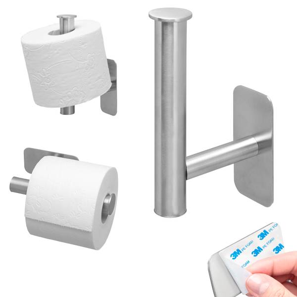 Toilettenpapierhalter Piazza Tape 94043 Silber - Metall - 17 x 5 x 9 cm