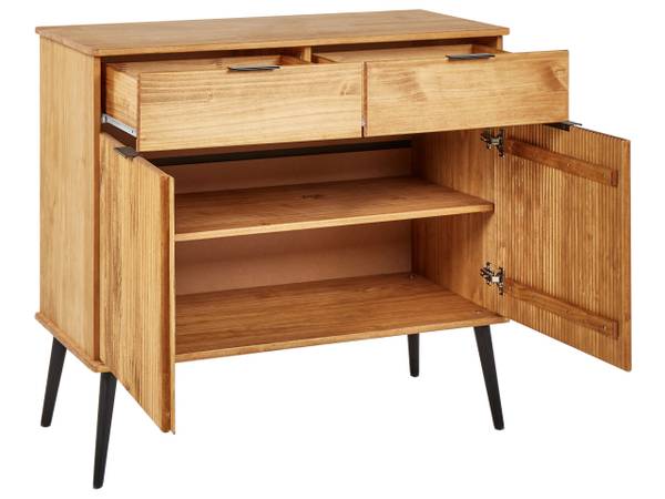 Sideboard TIMMINS Braun - Bambus - 100 x 90 x 45 cm