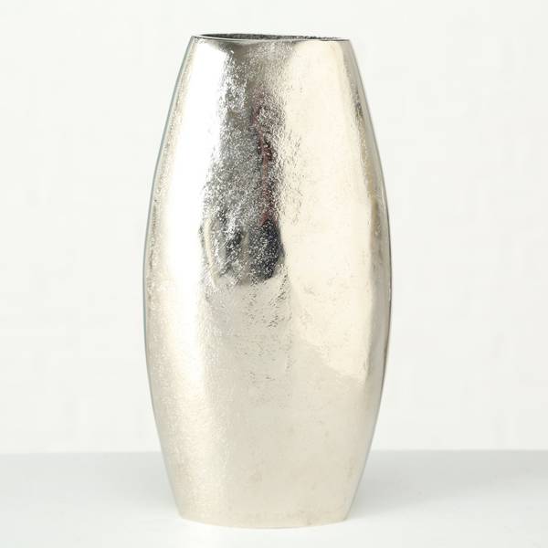 Vase FLAIRE Silber - Metall - 6 x 22 x 17 cm