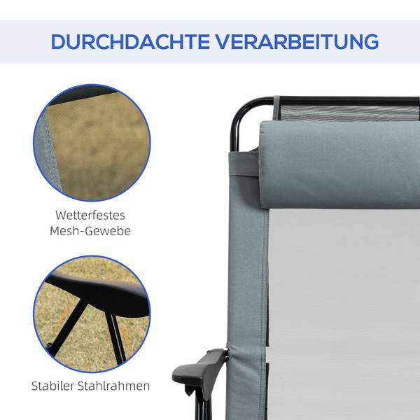 Klappstühle 2er-Set 84B-902V70GY Grau
