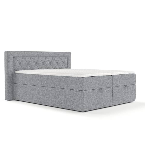 Premium Boxspringbett Jayleen Grau - Liegefläche Breite: 140 cm