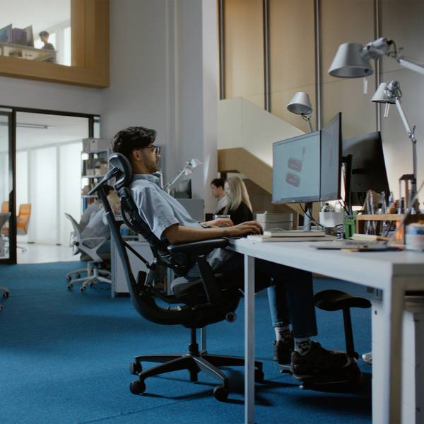 Bürostuhl LiberNovo Omni Pro Grau - Strukturstoff - 79 x 132 x 79 cm