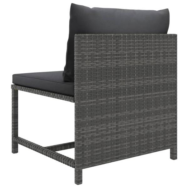 Salon de jardin 3009676-14 (lot de 6) Gris - Polyester - Acier - 60 x 60 x 60 cm