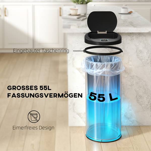 Sensor Mülleimer 851-054V01SR Silber - Metall - 30 x 79 x 32 cm