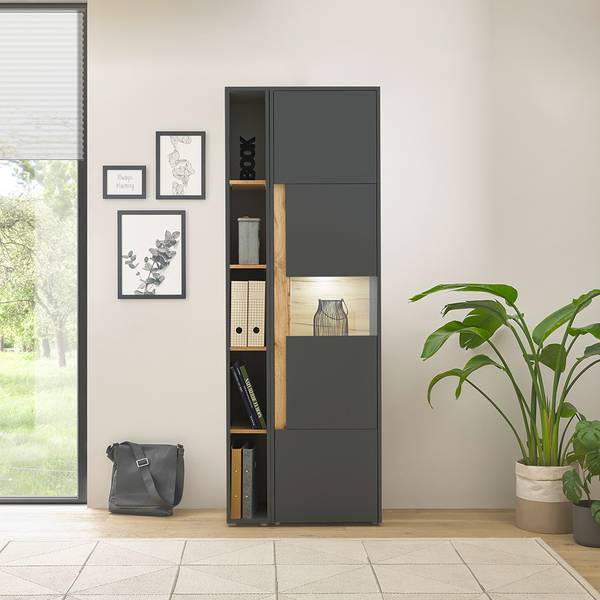 Stauraumschrank CRISP-61-184 Grau - Holzwerkstoff - 70 x 200 x 40 cm