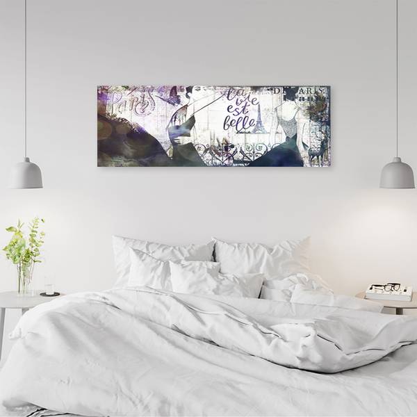 Canvas schilderij Lavendel 90 x 30 cm