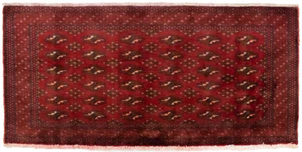 Handgeknüpft Kurzflorteppiche Rot - Wolle - 60 x 1 x 130 cm