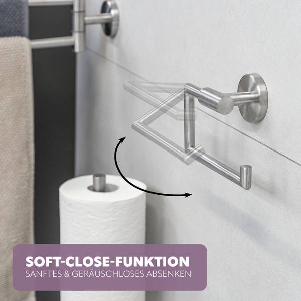 Badezimmer-Zubehör-Set Piazza (2er Set) Silber - Metall - 15 x 35 x 12 cm