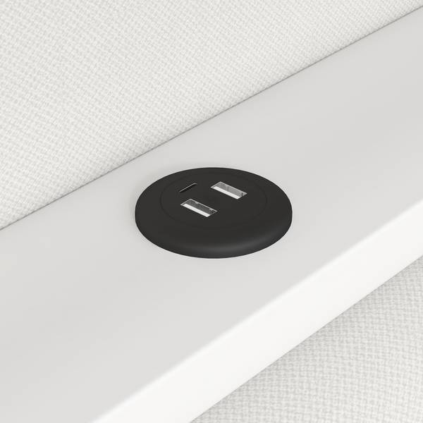 Gepolstertes Iris Ⅰ Weiß - 103 x 243 cm