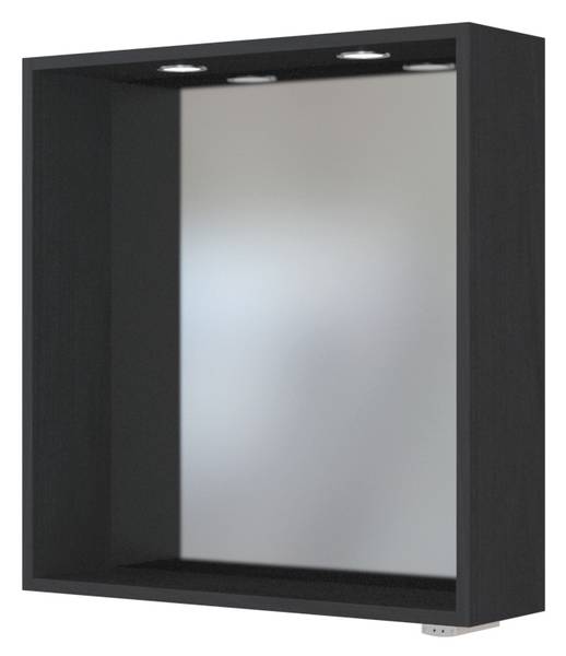 Unterbecken-Set Davos 90cm Grau - Holzwerkstoff - 90 x 180 x 47 cm