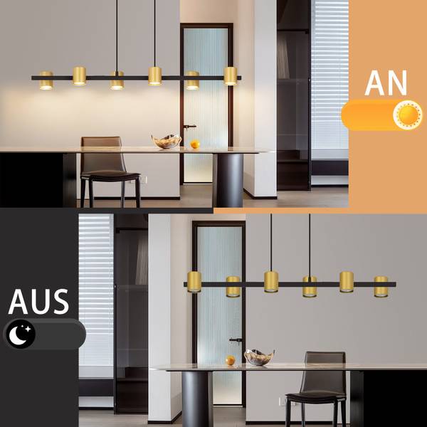 Hanglamp Lipscomb goud - metaal - 12 x 155 x 85 cm