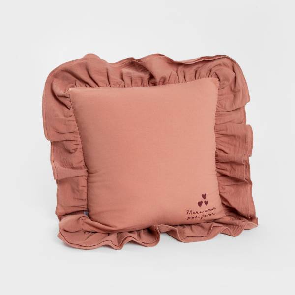 Kopfkissenbezug CHERISH LOVE Rot - Textil - 45 x 1 x 45 cm