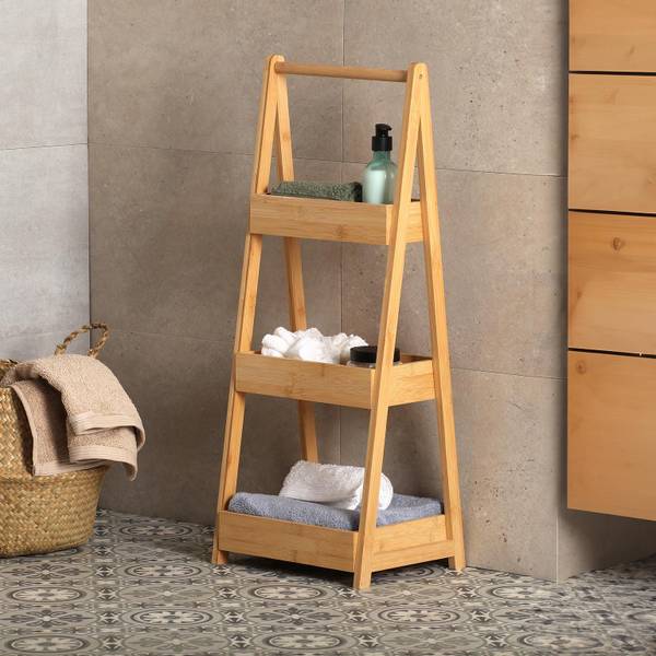 Badezimmerregal Karlstad Braun - Holzverbundwerkstoff - 30 x 78 x 25 cm