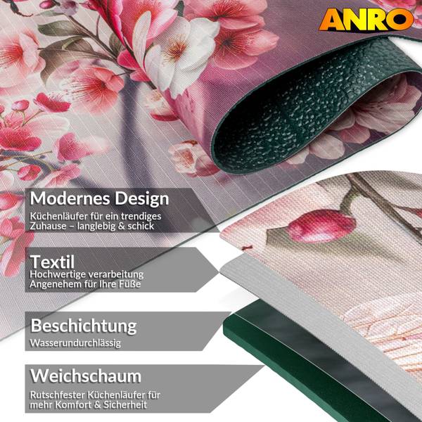 Küchenläufer GreenLine Sakura Tiefe: 180 cm