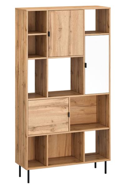 Bücherregal KENDO Braun - Weiß - Holzwerkstoff - 100 x 185 x 35 cm