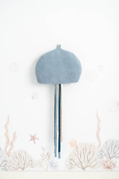 Kissen Plüschtier Ozean Tiere 4tlg Blau - Naturfaser - 40 x 95 x 8 cm