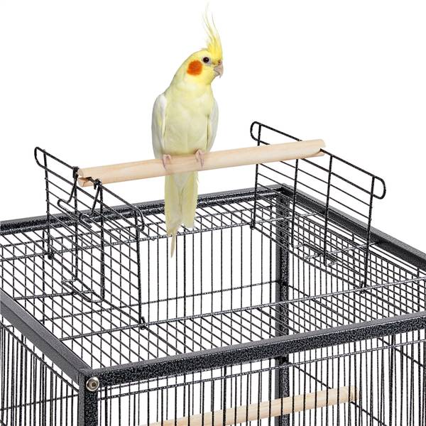Vogelkäfig ARE73 Schwarz - Metall - 46 x 101 x 46 cm