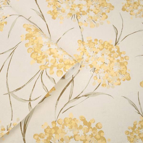 Vliestapete Giselle Blumen Gelb
