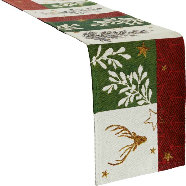 Tischband 207122 Grün - Rot - Weiß - Textil - 20 x 1 x 96 cm