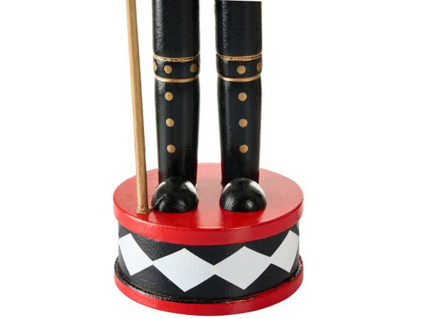 Decoratief accessoire RICKLEAN 3-delig zwart - goud - rood - wit - massief hout - 7 x 30 x 7 cm