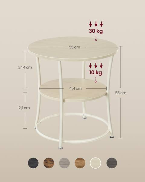 Beistelltische Corin Beige - Holzwerkstoff - 55 x 55 x 55 cm