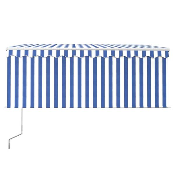 Auvent rétractable 3014351-2 Bleu - Blanc - 350 x 250 cm