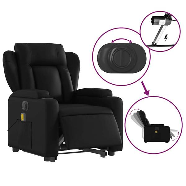 Fauteuil inclinable de massage 3032385-4 Noir