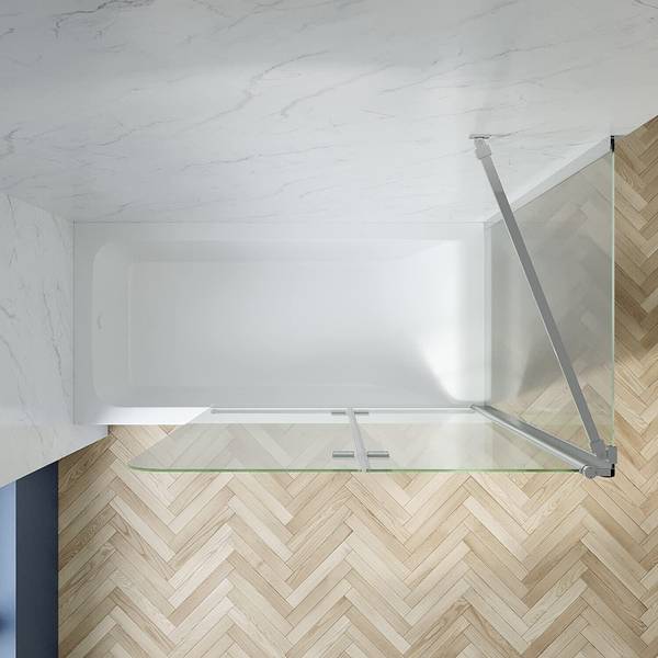 Badewannenfaltwand mit Seitenwand 120 x 70 cm