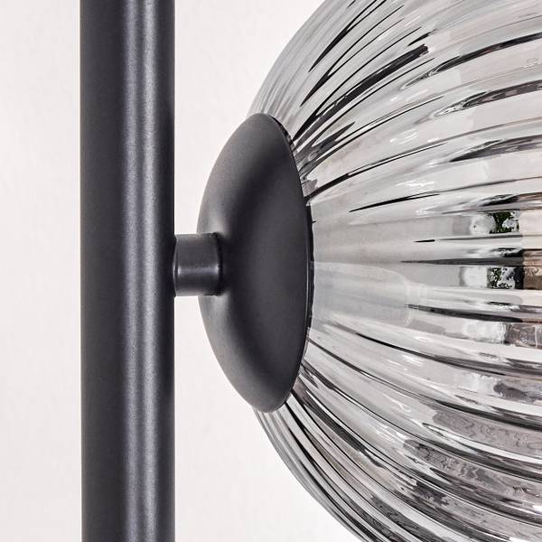 Stehlampe Cesaro Grau - Aluminium - Klarglas - 17 x 160 x 83 cm