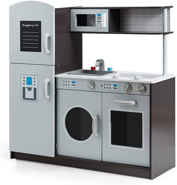 Kinderkeuken TI85221NL grijs - plaatmateriaal op houtbasis - 28 x 84 x 81 cm
