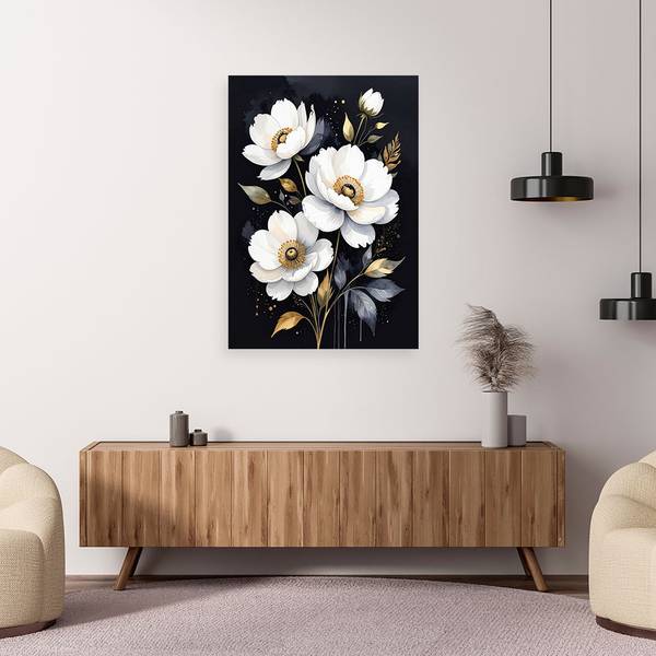 Canvas shilderij Bloemen 30 x 45 cm