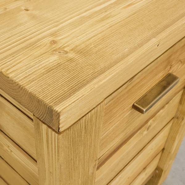 Table de chevet Midland Jaune - Épicéa - 45 x 60 x 38 cm