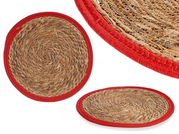 Tischset 89723 Rot - Naturfaser - 35 x 1 x 35 cm