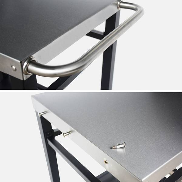 Abstelltisch Colbert Schwarz - Metall - 58 x 82 x 88 cm