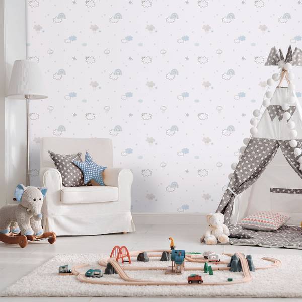 Tapete 640638 Blau - Papier - 53 x 1005 x 53 cm