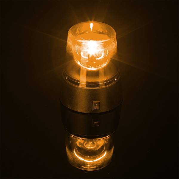 Rundumleuchte 2er Set orange Schwarz - Orange - Kunststoff - 10 x 12 x 10 cm