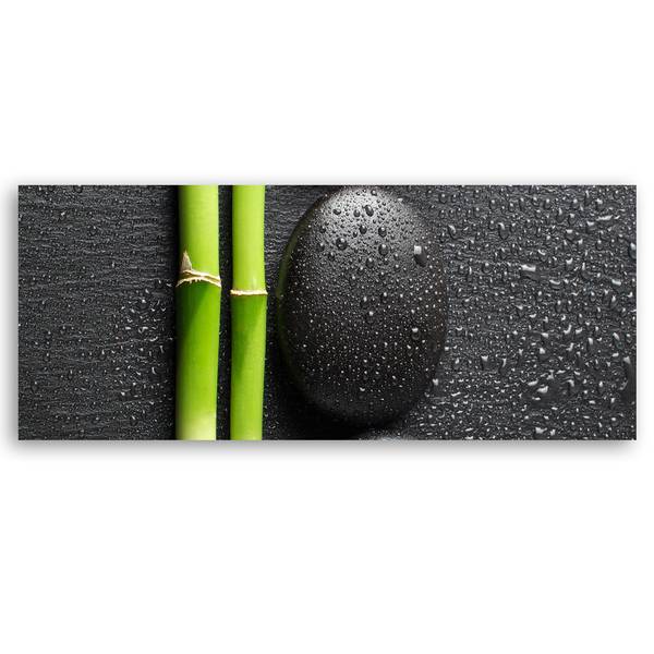 Wandbild steine bambus zen spa 150 x 50 cm