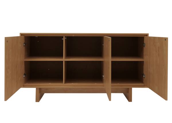 Sideboard O35 Beige - Holzwerkstoff - Holz teilmassiv - 160 x 86 x 40 cm