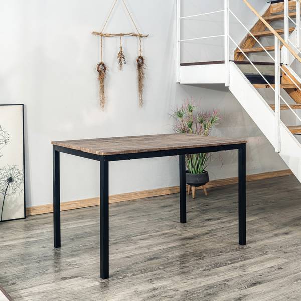 Esstisch NEWPORT Grau - Metall - 120 x 76 x 75 cm