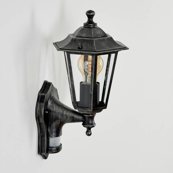 Außenwandleuchte Rivale Schwarz - Grau - Silber - Durchsichtig - 15 x 32 x 19 cm